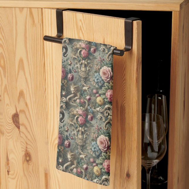 The Devourer of Bloom & Bone – Gothic Victorian Kitchen Towel (Thirds Fold)