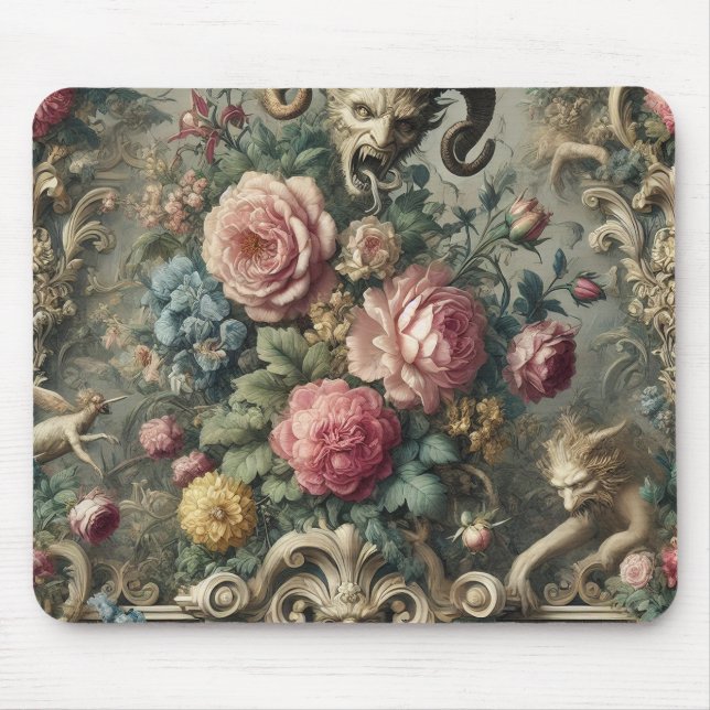 The Devourer of Bloom & Bone – Gothic Victorian Mouse Pad (Front)