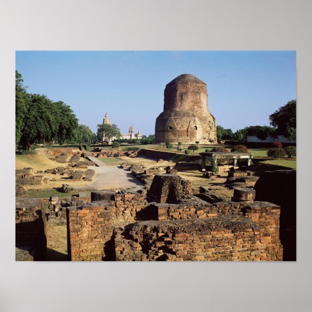 The Dhamekh stupa, c.500 AD Poster (Front)