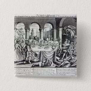 The diabolical maskquerade 2 inch square button
