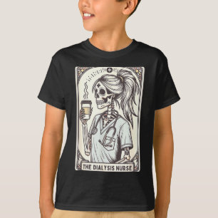 The dialysis nurse halloween skeleton nurse tarot T-Shirt