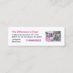 The Difference is Clear Business Cards