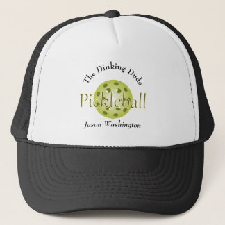 The Dinking Dude Guy Pickleball Ball Baseball  Trucker Hat