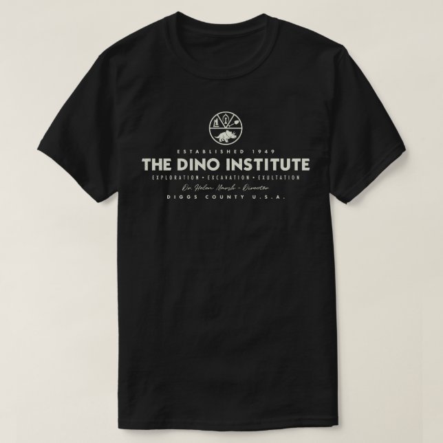 The Dino Institute Theme Park Series T-Shirt (Design Front)