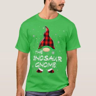 The Dinosaur Gnome Buffalo Plaid Matching Family C T-Shirt