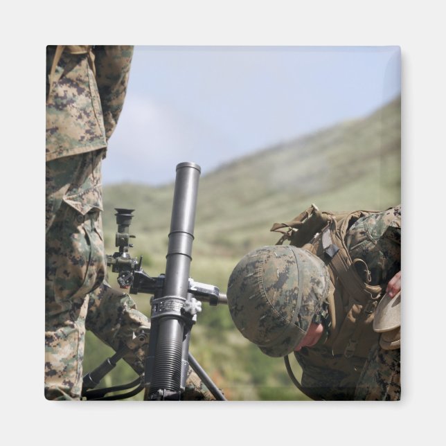 The direct-lay method of firing mortars magnet (Front)