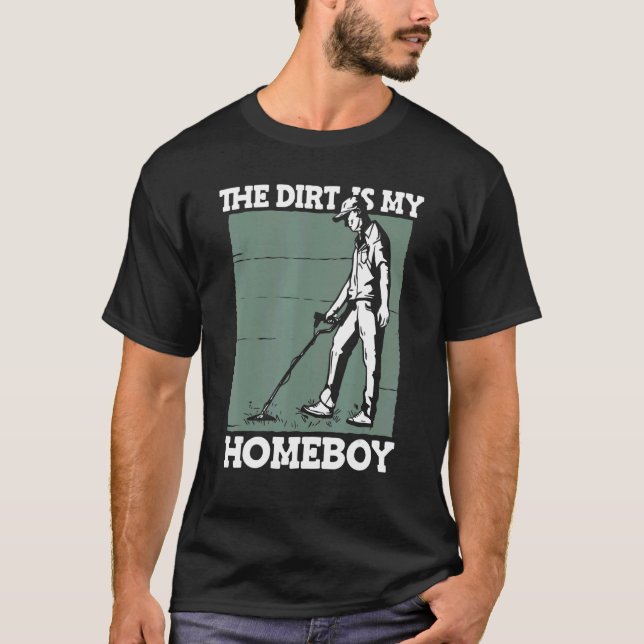The Dirt Is My Homeboy   Gold Silver Gemstones Pro T-Shirt (Front)