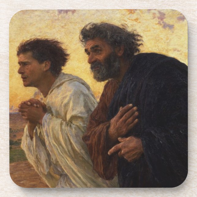 The Disciples Peter and John Running Coaster (Front)