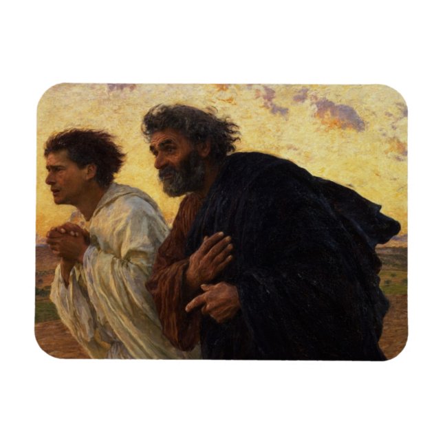 The Disciples Peter and John Running Magnet (Horizontal)