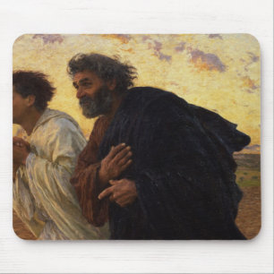 The Disciples Peter and John Running Mouse Pad