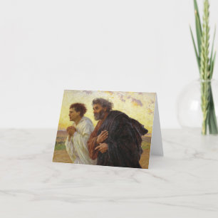 The Disciples Running to the Sepulchre by Burnand Thank You Card