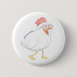 The Disco Hen 2 Inch Round Button