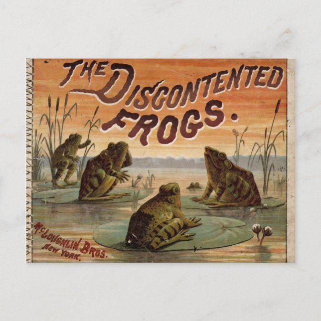 The discontented frogs 1895 postcard (Front)
