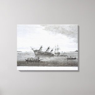 The Discovery on the Rocks in Queen Charlotte's So Canvas Print