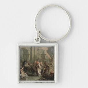 The Disembarkation of Cleopatra at Tarsus (oil on Keychain