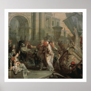 The Disembarkation of Cleopatra at Tarsus (oil on Poster