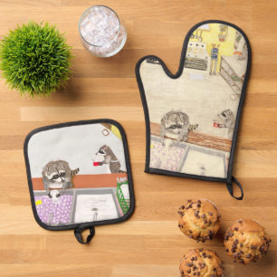 The Dish Washers Oven Mitt & Pot Holder Set