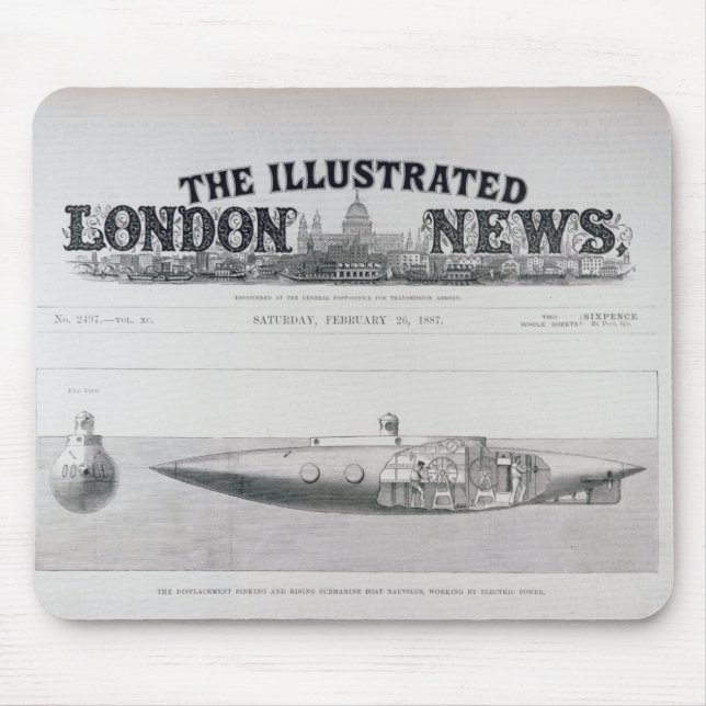 The Displacement Sinking and Rising Submarine Mouse Pad (Front)