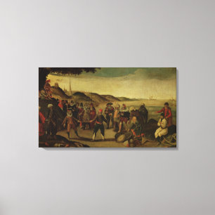 The Dispute over the Golden Baton Canvas Print
