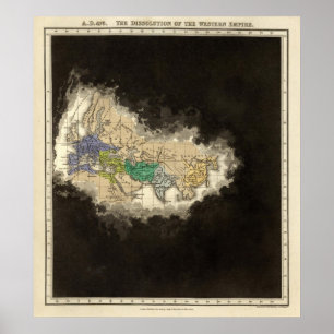 The Dissolution of the Western Empire 476 AD Poster