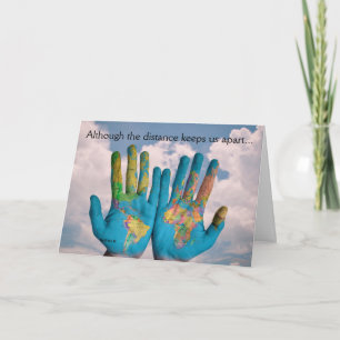 The Distance Between Friends Greeting Card