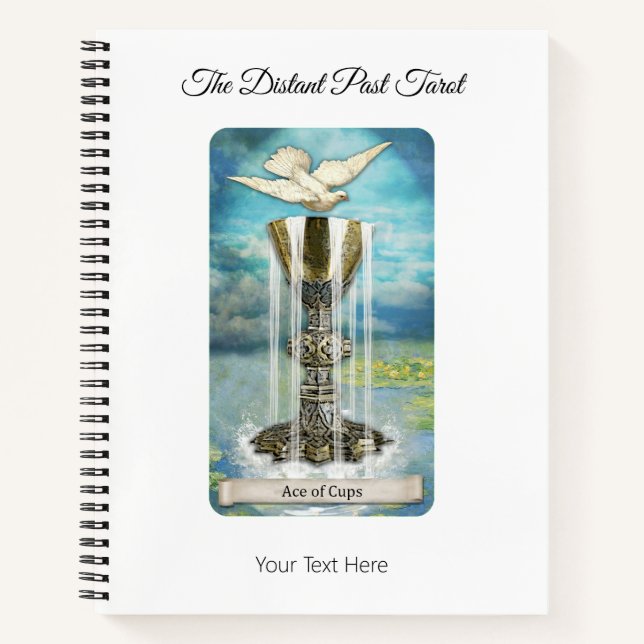 The Distant Past Tarot Card Deck Ace of Cups Notebook (Front)