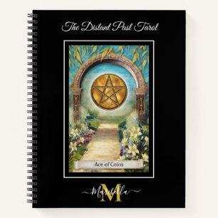 The Distant Past Tarot Deck Ace of Coins Monogram Notebook