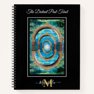 The Distant Past Tarot Deck Card Backs Monogram Notebook
