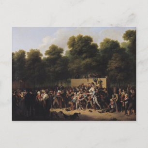 The Distribution of Food and Wine Postcard