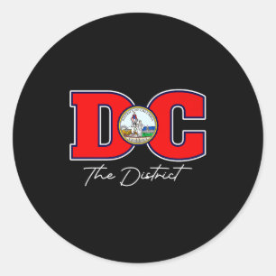 The District Of Washington Dc Vacation Souvenir Us Classic Round Sticker