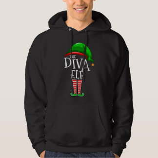 The Diva Elf Family Matching Christmas Gift Mom Wi Hoodie