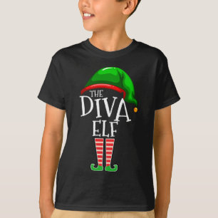 The Diva Elf Family Matching Christmas Gift Mom Wi T-Shirt
