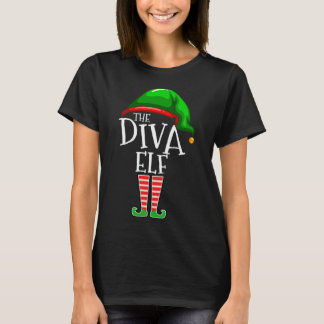 The Diva Elf Family Matching Christmas Gift Mom Wi T-Shirt