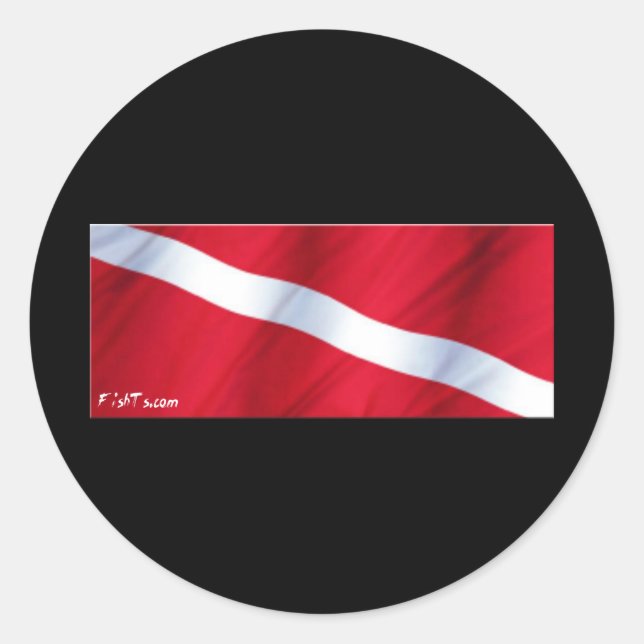 The Dive Flag Collection Classic Round Sticker (Front)
