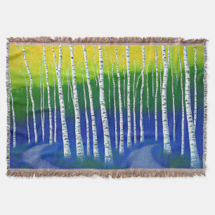 The Diverging Way – A Woodland Landscape Throw Blanket
