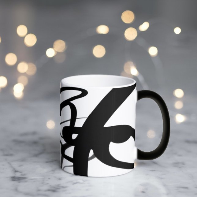 The Divers: Abstract Black and White Magic Mug (Creator Uploaded)