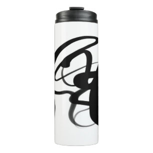 The Divers: Abstract Black & White Thermal Tumbler