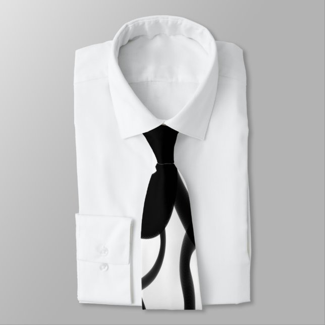 The Divers: Abstract Black & White Tie (Tied)