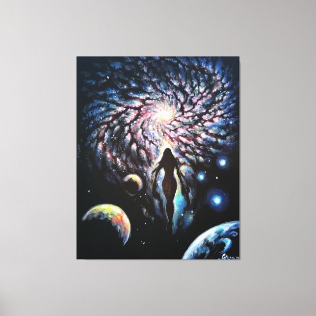The divine feminine in the universe canvas print (Front)