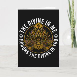 The Divine In Me Positive Message Spiritual Yoga M Card