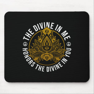 The Divine In Me Positive Message Spiritual Yoga M Mouse Pad