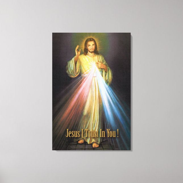 THE DIVINE MERCY DEVOTIONAL IMAGE CANVAS PRINT (Front)
