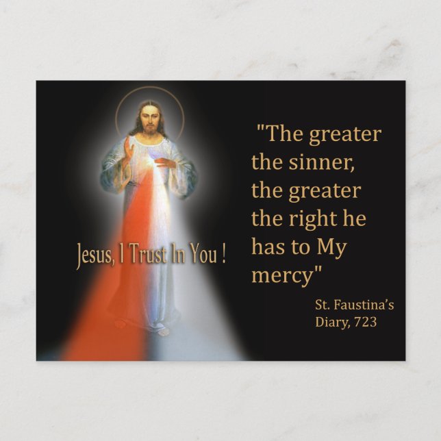 The Divine Mercy Postcard (Front)