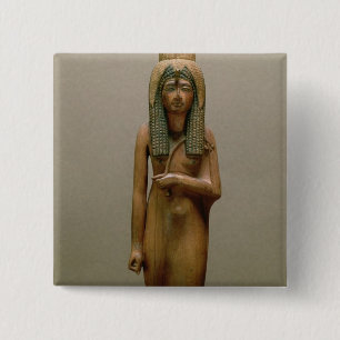 The divine queen Ahmose Nefertari (painted wood) 2 Inch Square Button
