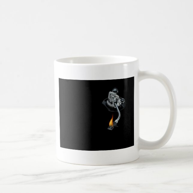 the dj arm on fire coffee mug (Right)