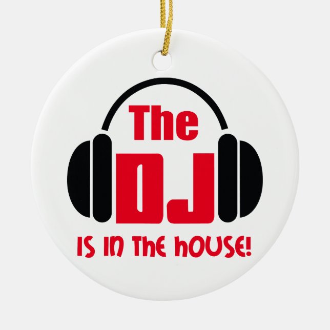 The DJ Ceramic Ornament (Front)
