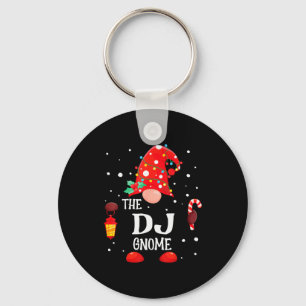 The Dj Gnome Matching Family Christmas Gnome Pajam Keychain