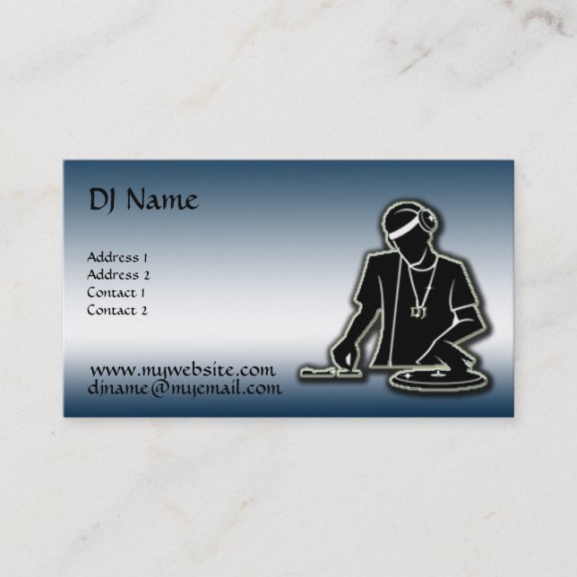 The DJ - Improved Business Card (Front)