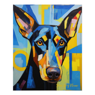 The Doberman Dog Portrait 005 - Sable Gabriel Poster