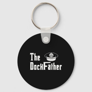 The Dock Father Captain Of The Boat Dad Funny Fath Keychain